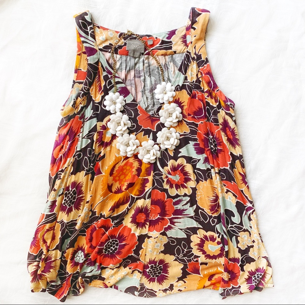 Vanessa Virginia Floral Tunic Tank Top 🌻🌺🌹🌸